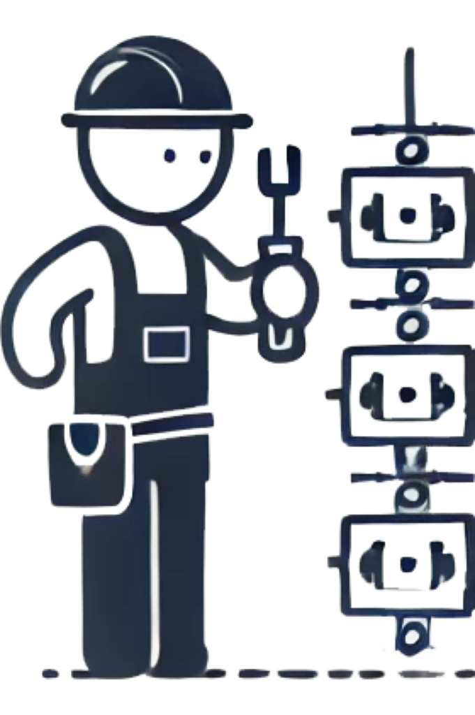 Illustration of a fire alarm engineer testing detection devices